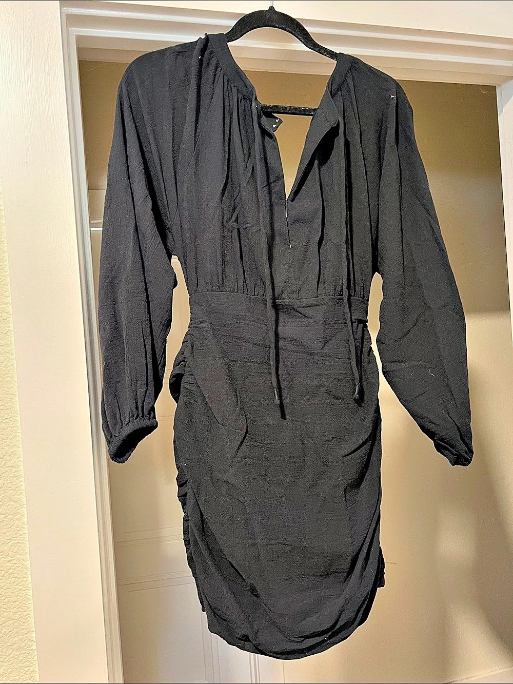 Free People C 8144 Black Mini Dress Size XS NWT